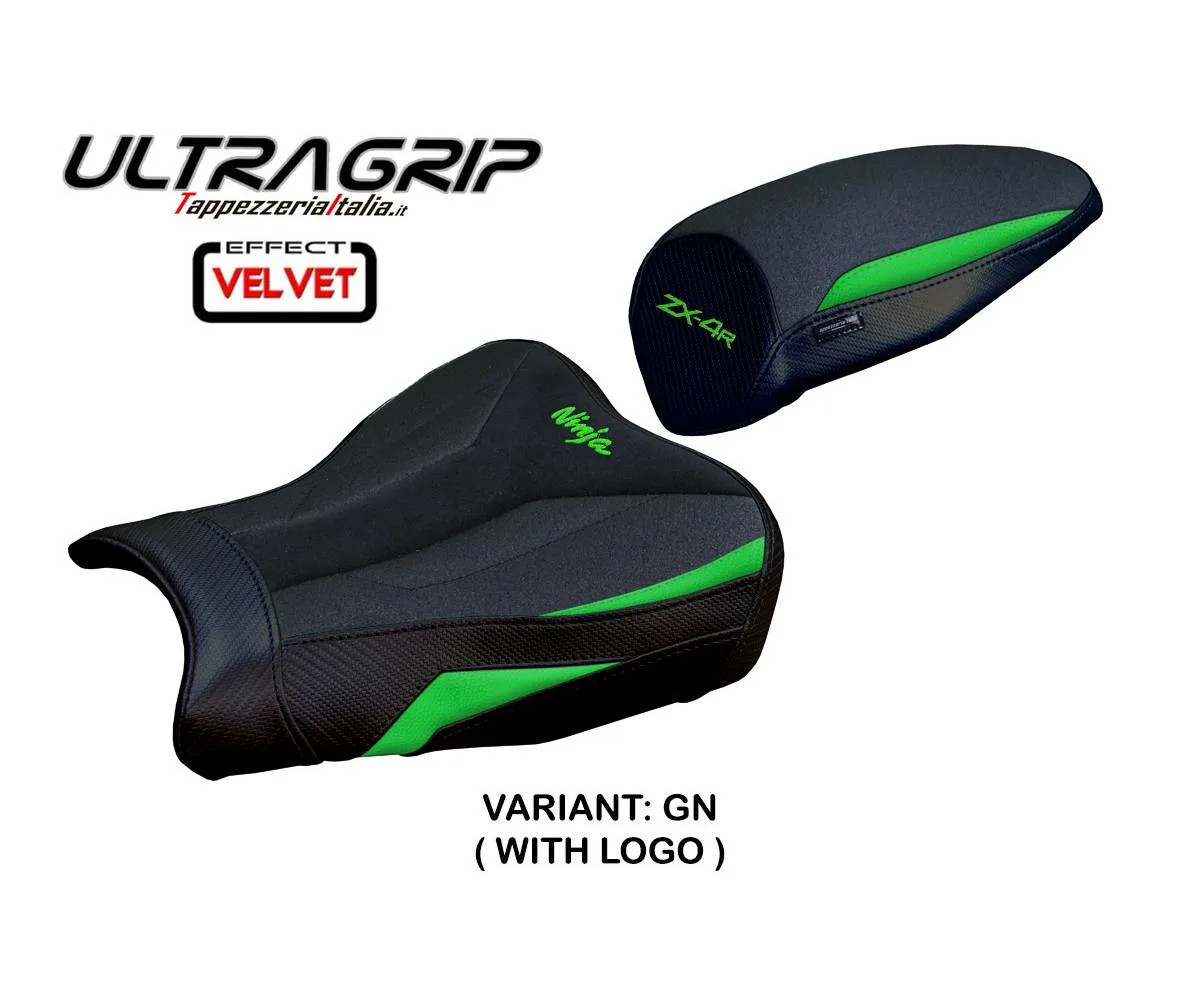 Seat cover Anet UGrip Velvet Green +logo Tpz KAWASAKI NINJA ZX 4 R 2023 2026