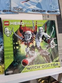 LEGO Hero Factory Instructions Lot Rotor Witch Doctor Von Nebula 7160 Manuals