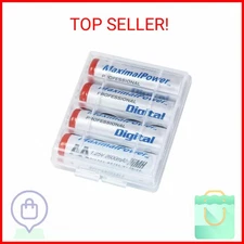 MaximalPower Premium Rechargeable AA Batteries, High Capacity 2600mAh NiMH AA Ba