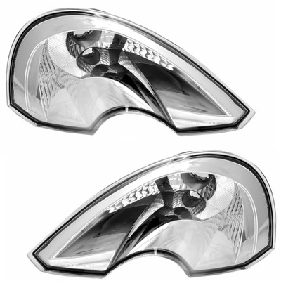 Frontblinker Set für Renault Modus 2004-2008 Klarglas Chrom Weiß Blinker