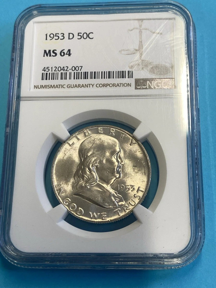 NGC 1953 Grade MS 64 Franklin Half Dollars (1948-1963) for sale | eBay