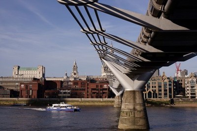 Photo 12x8 Millennium Bridge London Seen from the south bank of the River  c2018