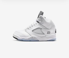 Nike Jordan 5 Retro OG White Metallic Silver Preschool and Toddler IN HAND