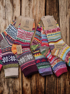 3 Paar Alpaca Socken Norwegersocken Wollsocken Outdoorsocken Alpaka Gr.36-41