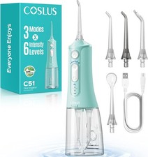 Cordless Water Flosser Dental Oral Irrigator Travel Teeth Cleaner Floss Pick BLK