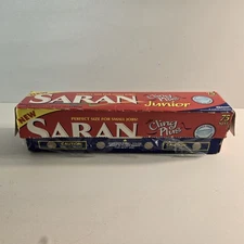 Vintage 1999 Saran Wrap Cling Plus Junior- 75 Sq Ft Retro Prop RARE Partial Box