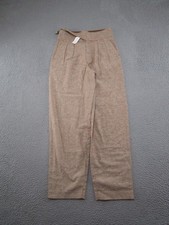 Banana Republic Women's Beige Linen Blend Belted Pleated Pants Size 2 NWT NEW