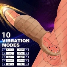 Male Cock-Girth-Enlarger-Enhancer-Penis-Extension-Extender-Sheath-Sleeve-Men Big