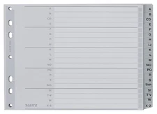 Esselte Leitz Half Height Plastic A-Z A4 Polypropylene 20 Sheets Grey