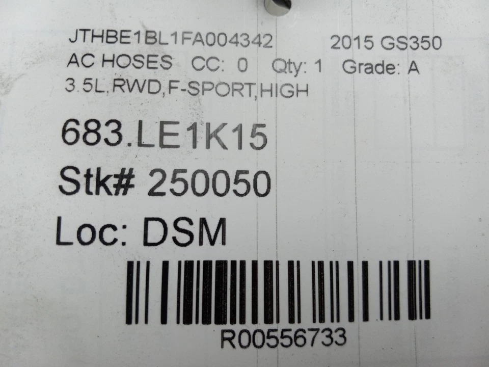 15 MANGUERA DE ALTA PRESIÓN LEXUS GS350 F-SPORT AC Foto 4 de 4