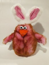 Dan Dee Pink Chicken w Bunny Ears Dances and Moves Chicken Bird 10" Works Great