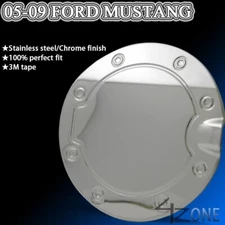 For 05-08 Ford Mustang Fuel Gas Tank Door Cover Cap Chrome Stainless Steel