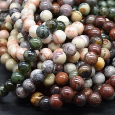 Jasper Round Beads - 10mm or 12mm - 14" Strand, for Jewellery Making