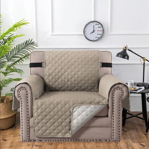 Quilted Sofa Cover Throw Pet Sofa Protector Non Slip & Waterproof 1/2/3 Seater - Picture 51 of 101