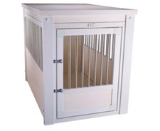 White Pet Crate. Large 28" H x 24" W x 35.4" D