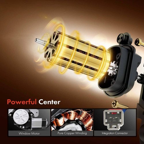 2x Regulador de ventana eléctrica con motor para Honda Civic 1996-2000 sedán lateral trasero - Imagen 4 de 10