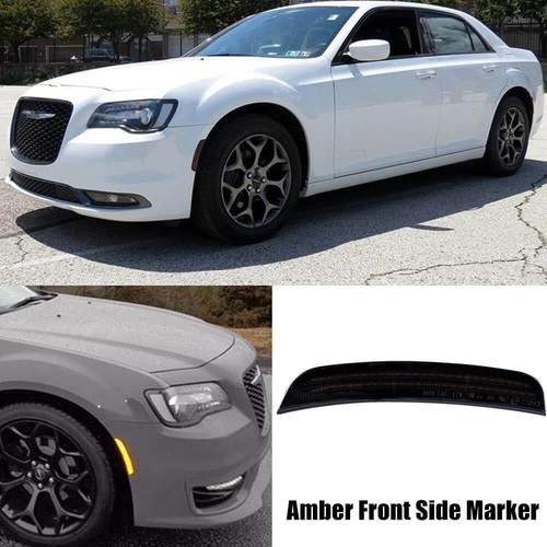 For 2015 2016 2017 2018 2019 2020 2021 Chrysler 300 Smoke LED Side Marker Lights - Picture 11 of 15