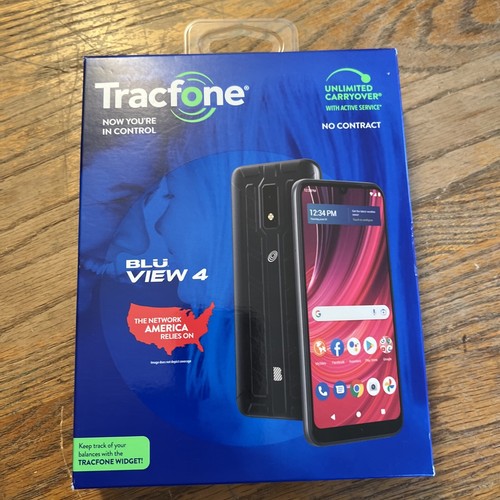 TRACFONE BLU VIEW 4 LTE 4G - 32GB 2GB - Black (TracFone Locked) Smartphone NEW