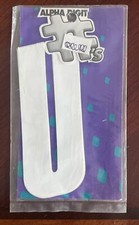 NOS "Dirt Digits" - Alpha Digit Letter "U&rdquo; 2 pack 4" Helmet Sticker - Motorcross