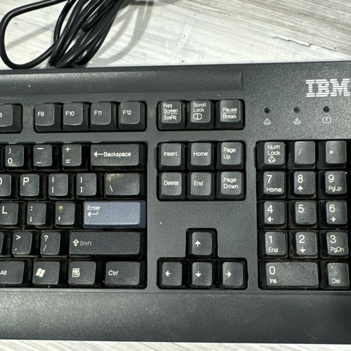IBM Lenovo KB-0225 PS/2 Wired Black Keyboard 89P9200 Vintage Gaming, Jack Pin. - Picture 5 of 11