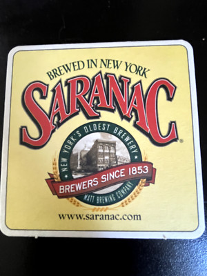 SARANAC BREWERY BEER COASTER  MINT NY'S OLDEST BREWERY ADIRONDACKS NEW!!