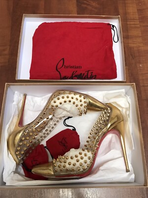 Pumps Pumps Schuhe CHRISTIAN LOUBOUTIN '' Pigalle Spikes - Gold Me '' Gr. 39 gold