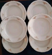 Seltmann Weiden Marie Luise Bavaria Piatti Fondi Porcellana Anni 30 Bordo Oro 