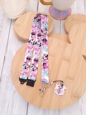 Disney Character Minnie Mouse holiday ID lanyard student Work Safety Clip