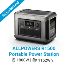 ALLPOWERS R1500 1800W 1152Wh Portable Power Station Backup Battery Refurbished
