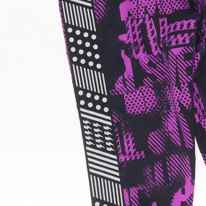 Womens Purple Polyester Blend Compression Legging… - image 12