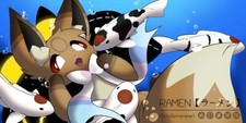 Pokemon anime chickenramenart pok mon umbreon eevee Pad Gaming Mat Desk