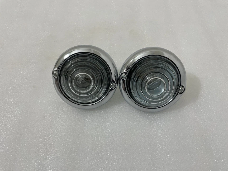 Luces de vidrio transparente indicador señal de giro de estacionamiento Willys CJ3b CJ3 CJ5 Ford Jeeps Foto 2 de 4