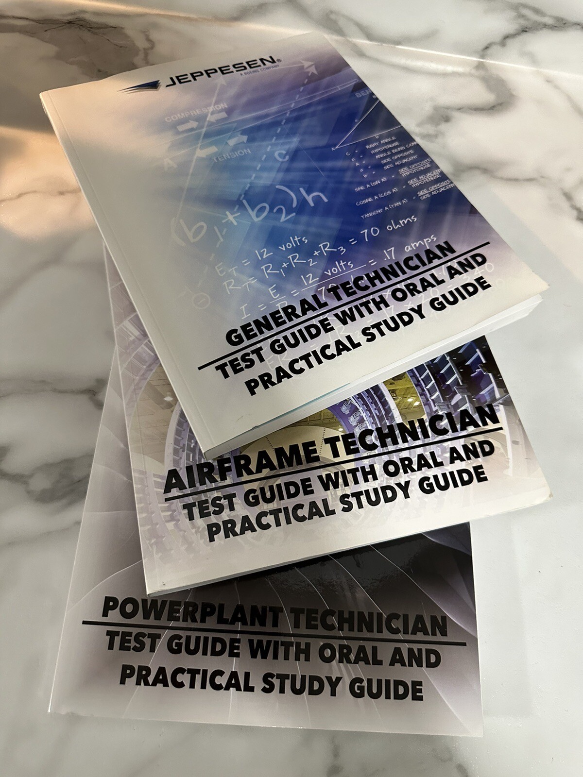 3 Bundle Airframe Technician Powerplant A&P Paperback Textbook Guide By