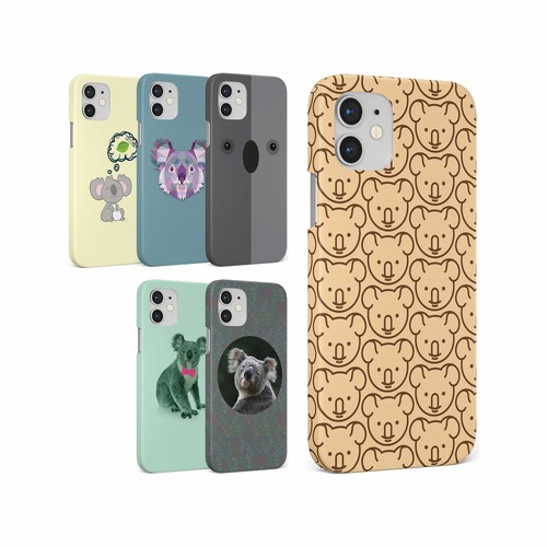 ÉTUI POUR IPHONE 14 13 12 11 SE 8 PRO MAX HOUSSE DE TÉLÉPHONE DUR MIGNON OURS KOALA - Photo 1/8