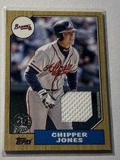 2022 Topps Series 1 1987 Topps Baseball Relics Chipper Jones #87R-CJ HOF