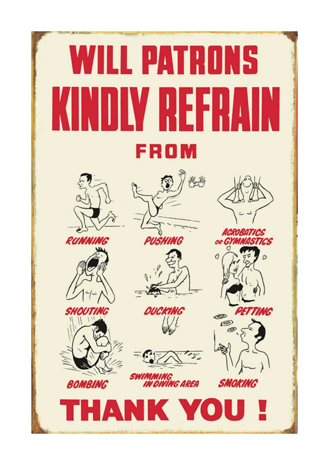 Pool Rules Posters