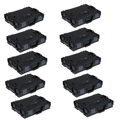 10er Sortimo Systemkoffer L-Boxx 102 schwarz/Industrial Line passend zu Bosch