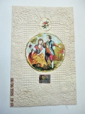 Beautiful ANTIQUE VICTORIAN GREETING CENTURY OLD LACE PAPER, GERMAN DIE CUTS