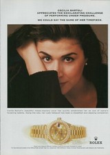 ROLEX Watch Magazine Print Ad Oyster Peretual Lady-Datejust Cacilia Bartoli 2000