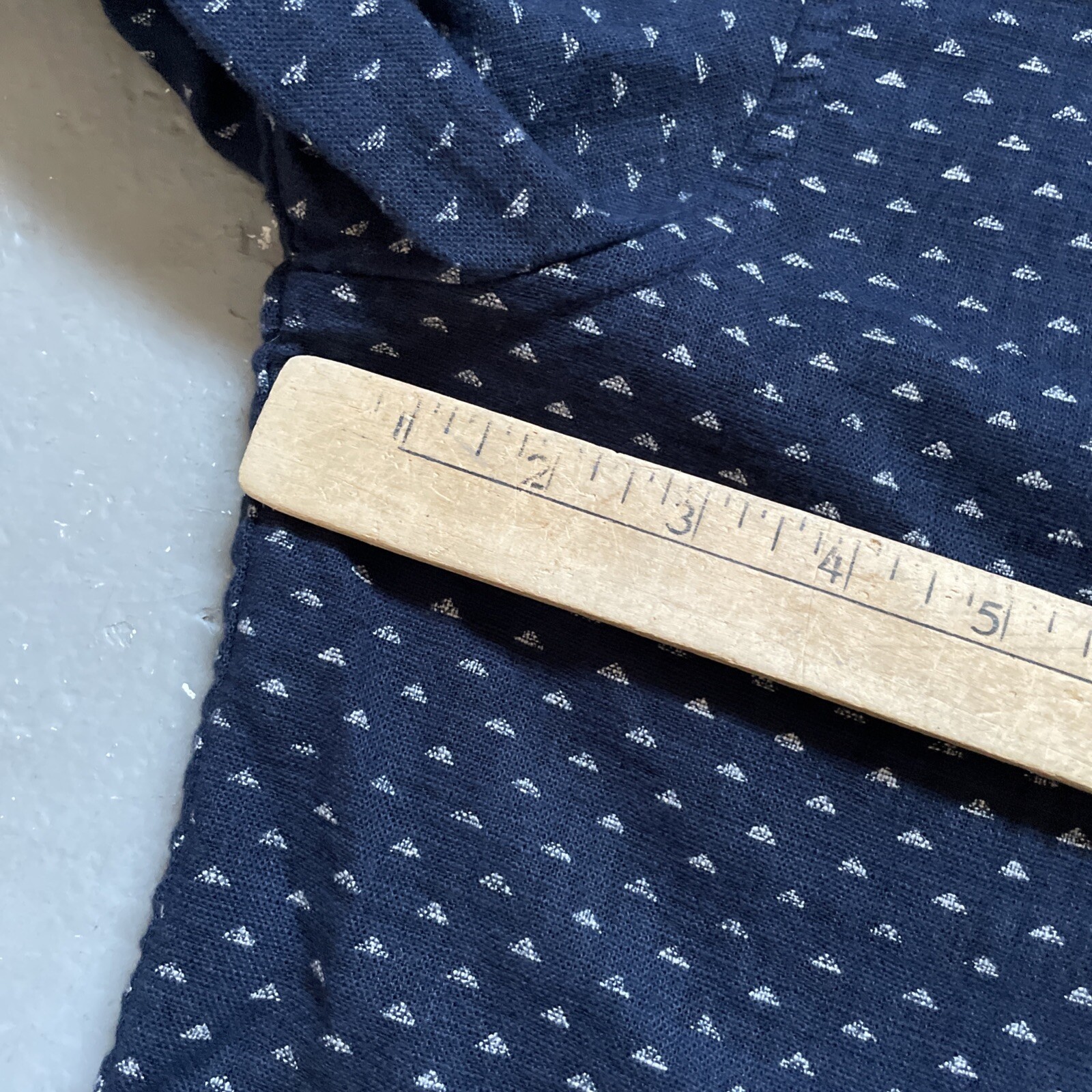 Taylor Stitch Indigo Pattern Print Button Shirt M… - image 2