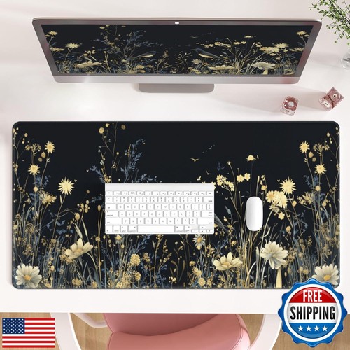 AQQA Large Mouse Pad Beautiful Flowers Plants, XL Mouse Pad for Desk,Washable - 第 1/5 張圖片