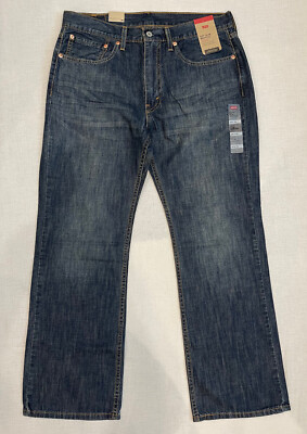 New Levis 527 Slim Bootcut Mens Jeans 34X30 #0239 Dark Blue W34L30