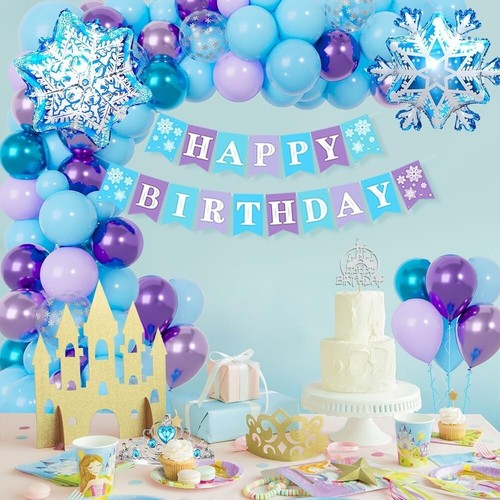 Frozen Decorazione Della Festa Di Compleanno Palloncini D'oro Kit - Imagen 4 de 8