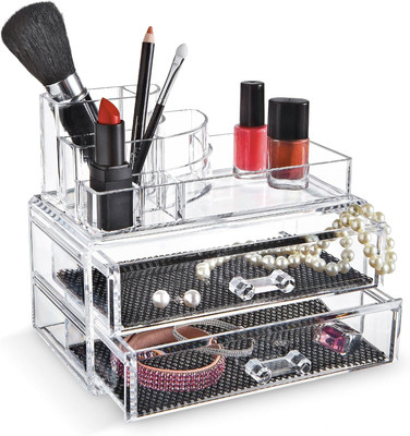 Direct Retail Products Make-Up Organizer, Acryl, Groß, Mit Schubladen, Transpare