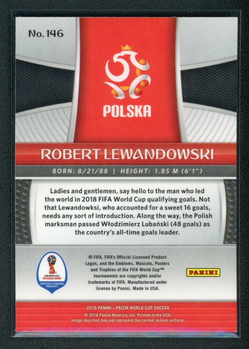 2018 ROBERT LEWANDOWSKI PANINI PRIZM WORLD CUP FIFA WORLD
