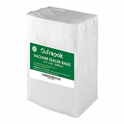 O2frepak 100 Gallon Size 11" x 16"Vacuum Sealer Bags for Food Assorted Sizes