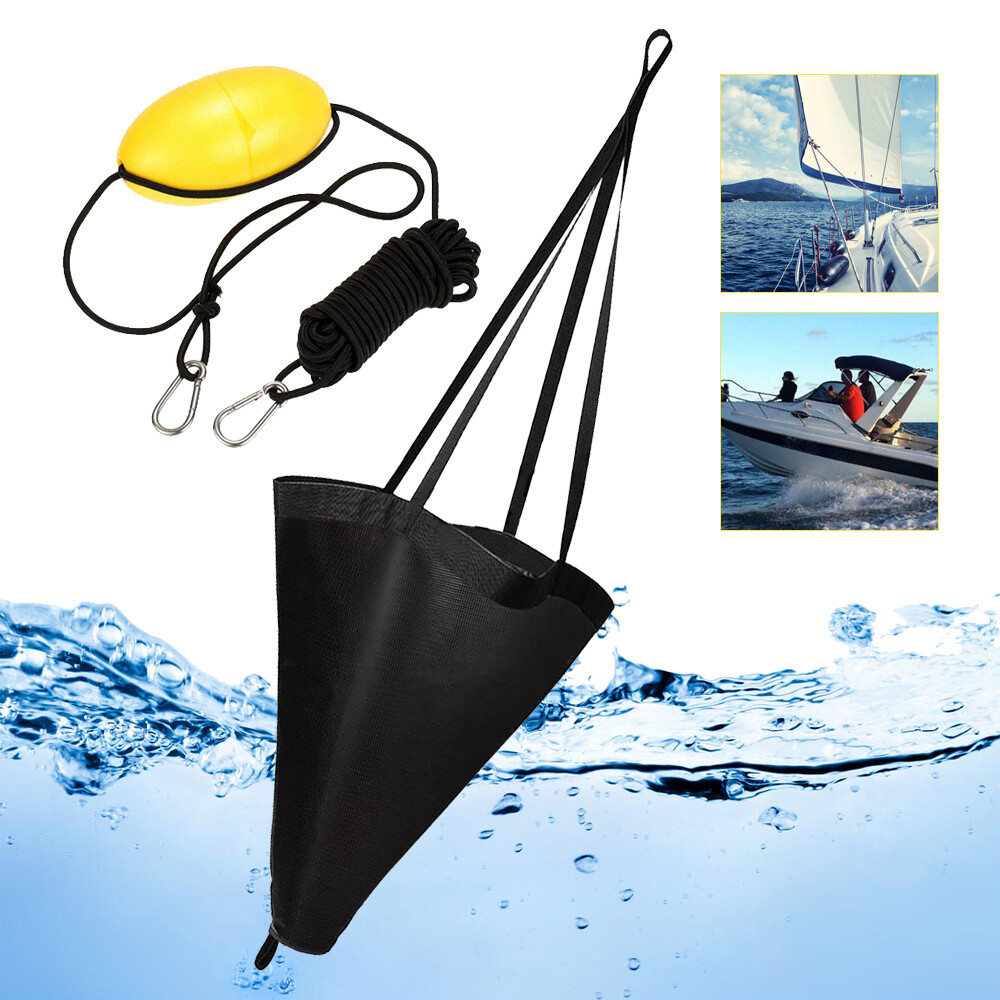 Calcetín de deriva 53" Sea Anchor Drogue con línea de lanzamiento de kayak apto para bote de 26-30"