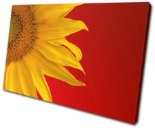 Sunflower Floral SINGLE CANVAS WALL ART Picture Print
