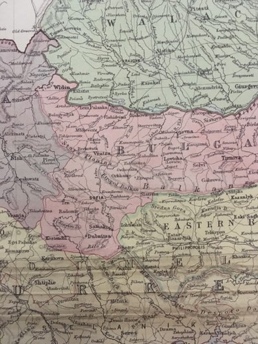 1860’s Lithograph Map of Turkey in Europe, Greece. A. & C. Black - Bild 4 von 4