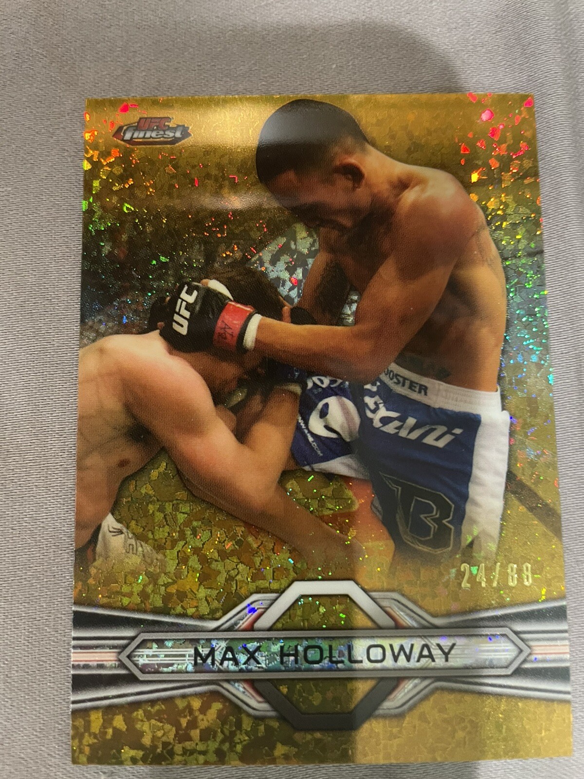 Max Holloway 2013 Topps Finest Gold Refractor Rookie 24/88 Invest Now 🔥🔥🔥
